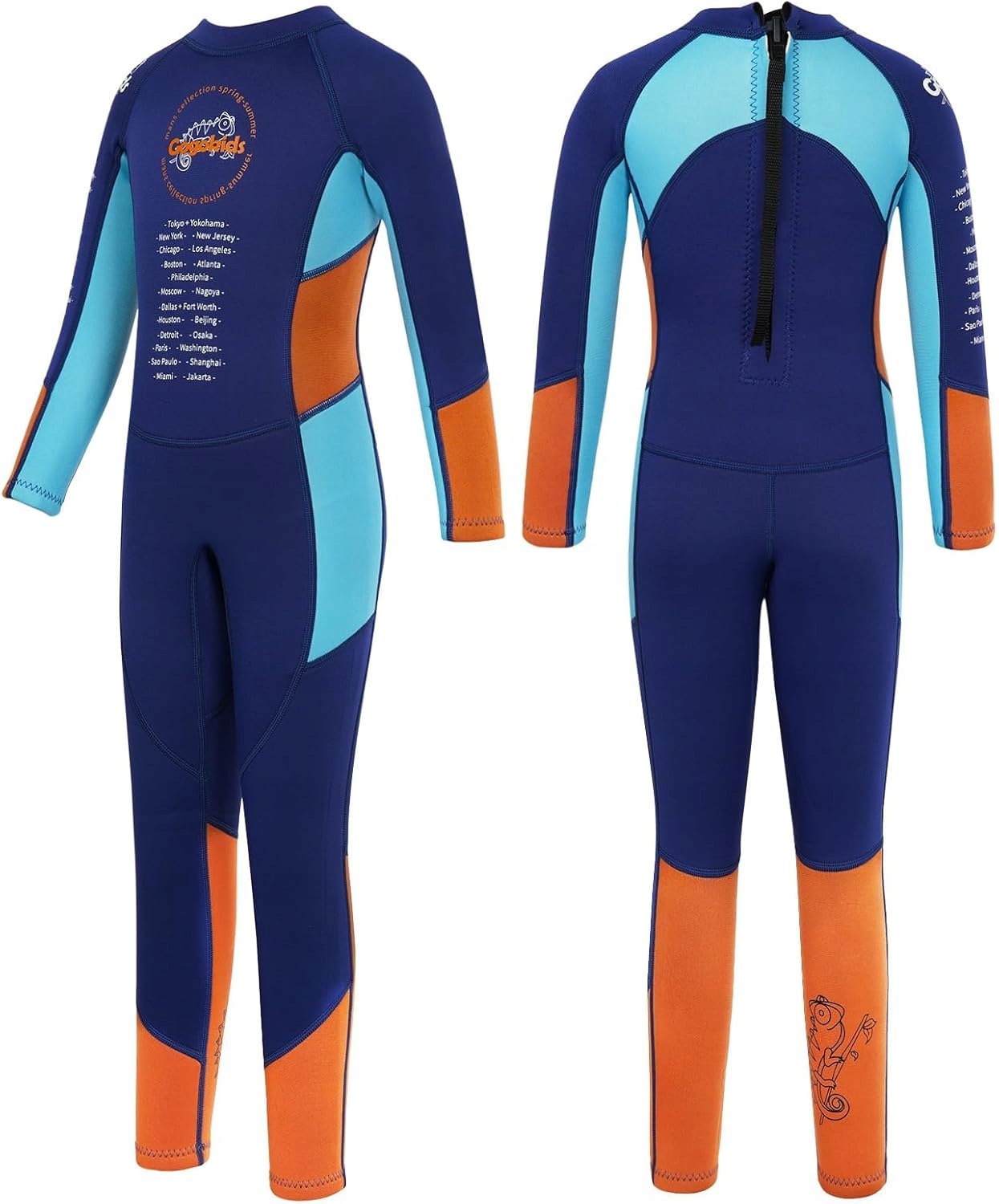 Kombinezon Neoprenowy Dziecięcy Gogokids 2,5MM Termiczny Ochrona Słońce r.M
