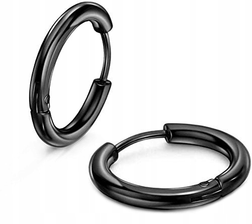 

Kolczyki Czarne Kółka 12 mm Stal Chirurgiczna