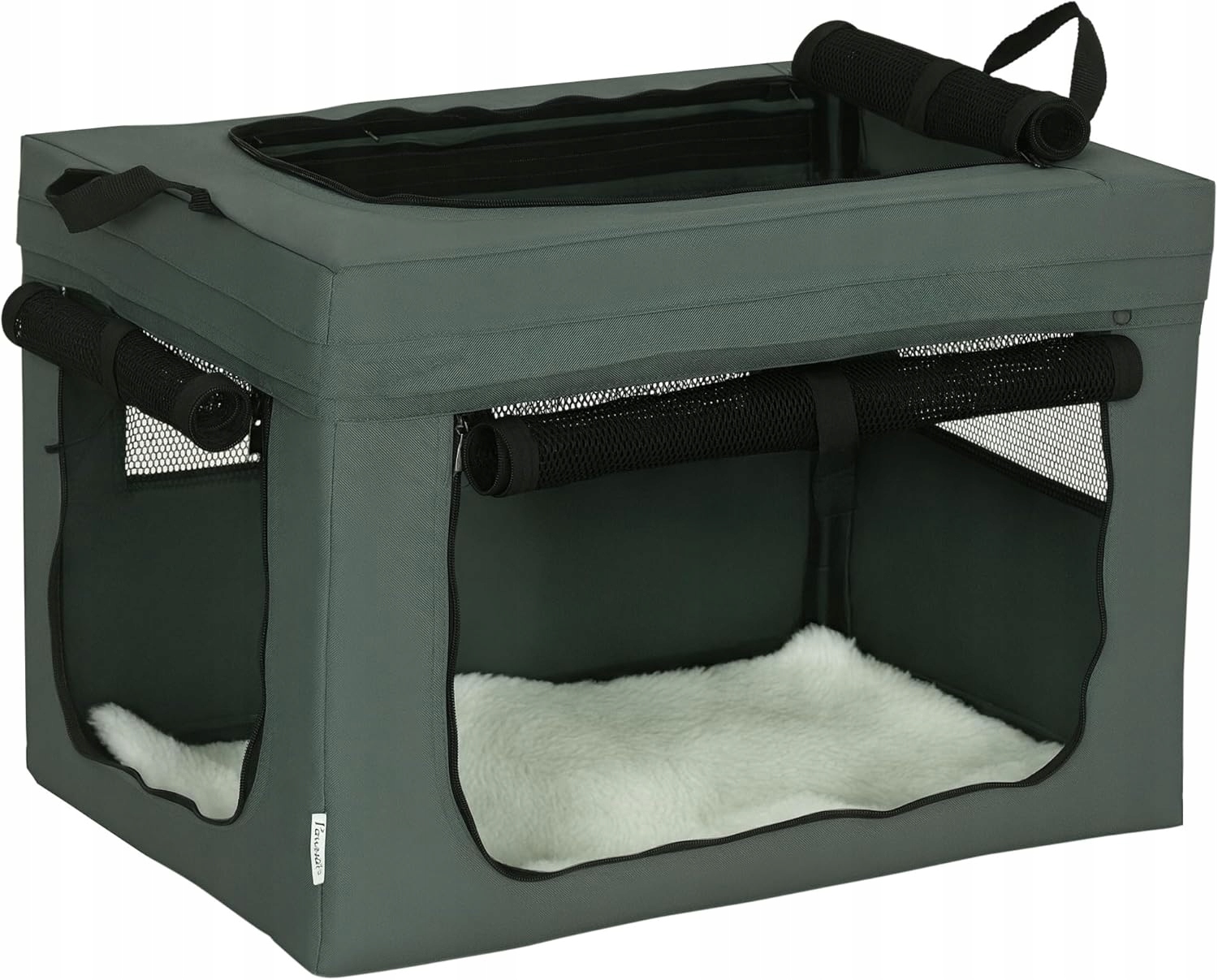 Levně Měkký Přepravka PawHut 80 cm pro zvířata s polštářkem pro středně velké psy