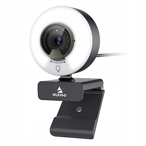 NEXIGO Kamera Internetowa 1080P 60FPS z Mikrofonem i Ringlightem USB — miniatura 2