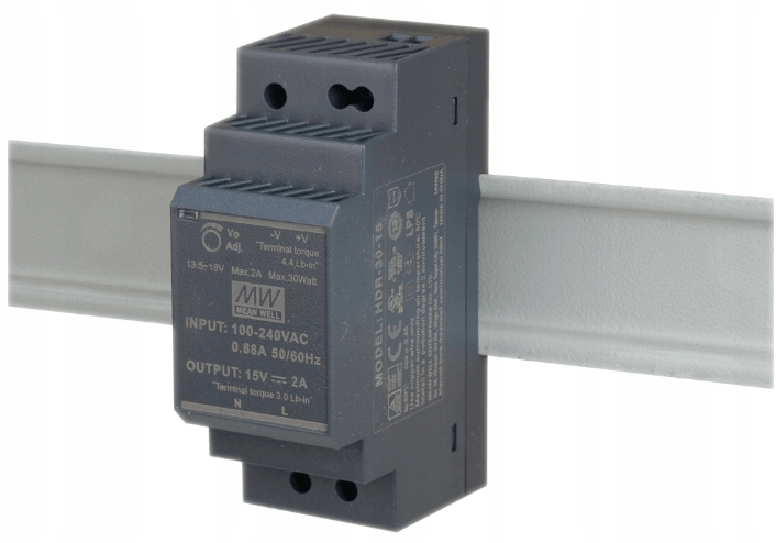 

HDR-30-15 Zasilacz 15V 30W 2A Meanwell Domofon