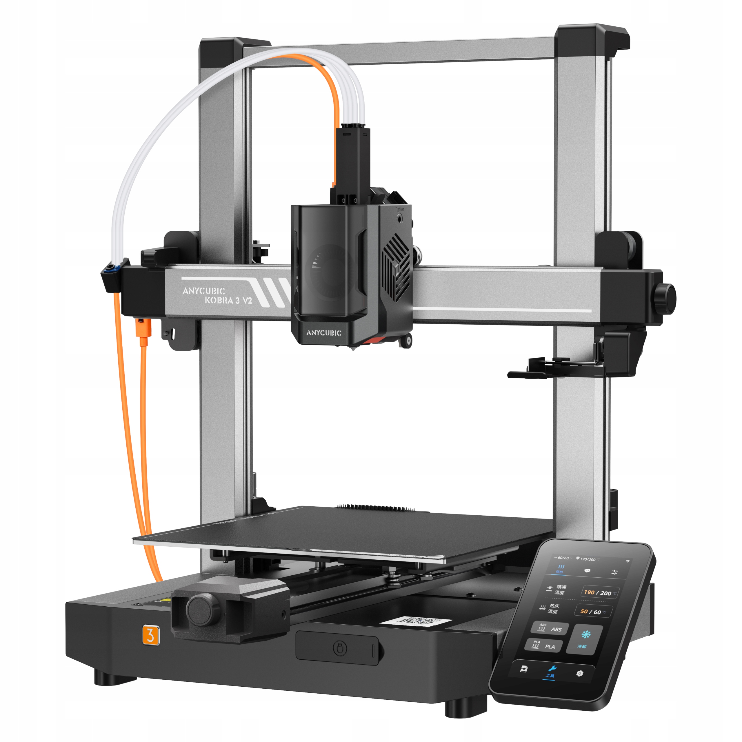 Anycubic Kobra 3 V2 3D tlačiareň Fdm Presná rýchla kamera 600 mm/s 300°C
