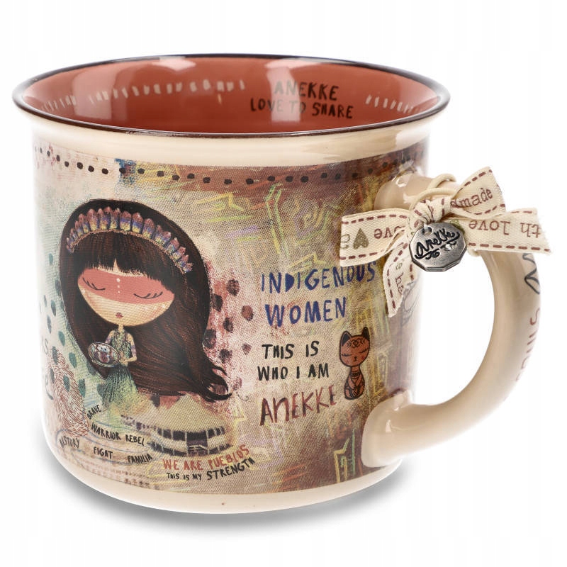 

Beżowy Porcelanowy Kubek Anekke