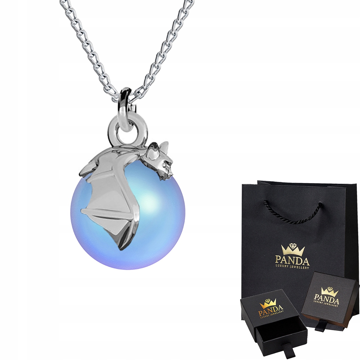 

Naszyjnik Nietoperz Perła Swarovski Srebro 925