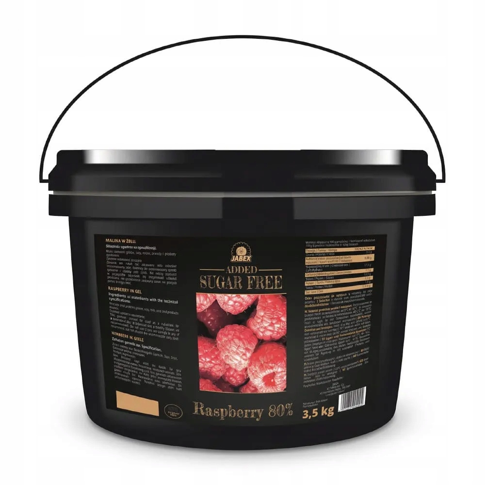 Plody maliny v gelu Sugar Free kbelík 3,5 kg Jabex