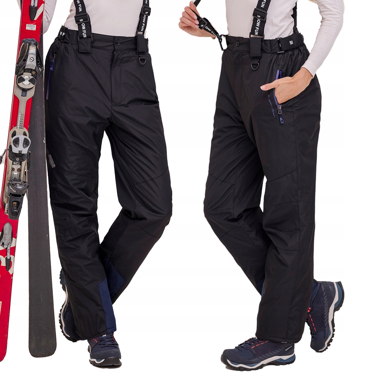 Snow Fun Damskie Spodnie Narciarskie Snowboard Membrana Na Sanki 10.000 XXL