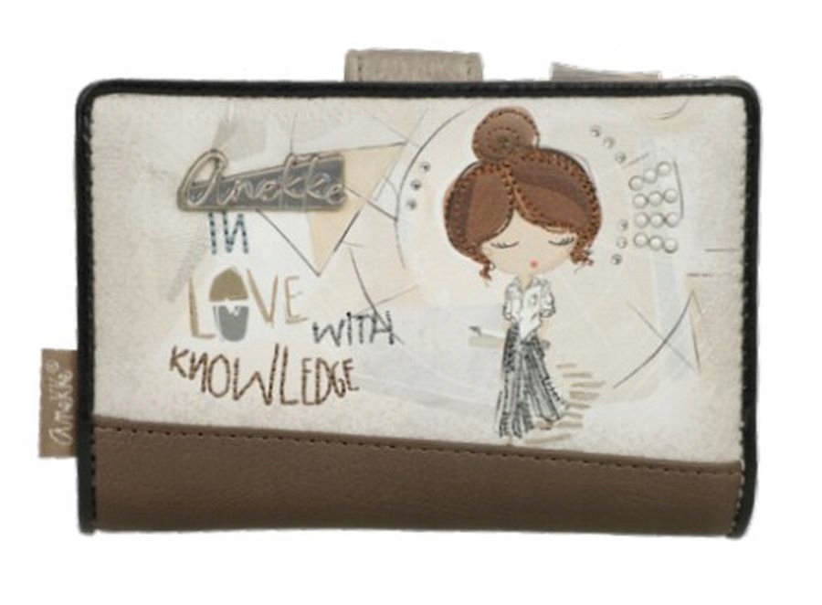 średni portfel damski Anekke na zamek zatrzask seria Sophia z ochroną Rfid