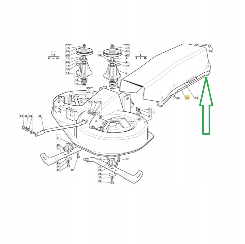 DEFLEKTOR BLACHA DOLNA VIKING MT 545 585 SABO 92-13 H SABRE 1336 HR ORYGINA Kod producenta O3251900910TEX1