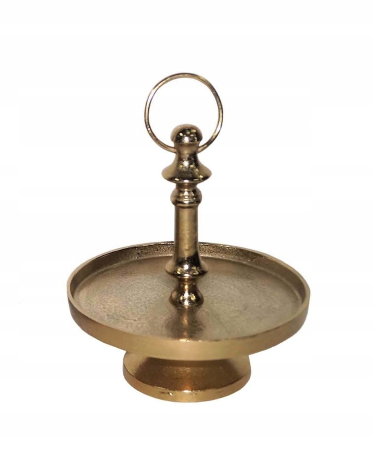

Patera na nóżce złota metal 21 cm