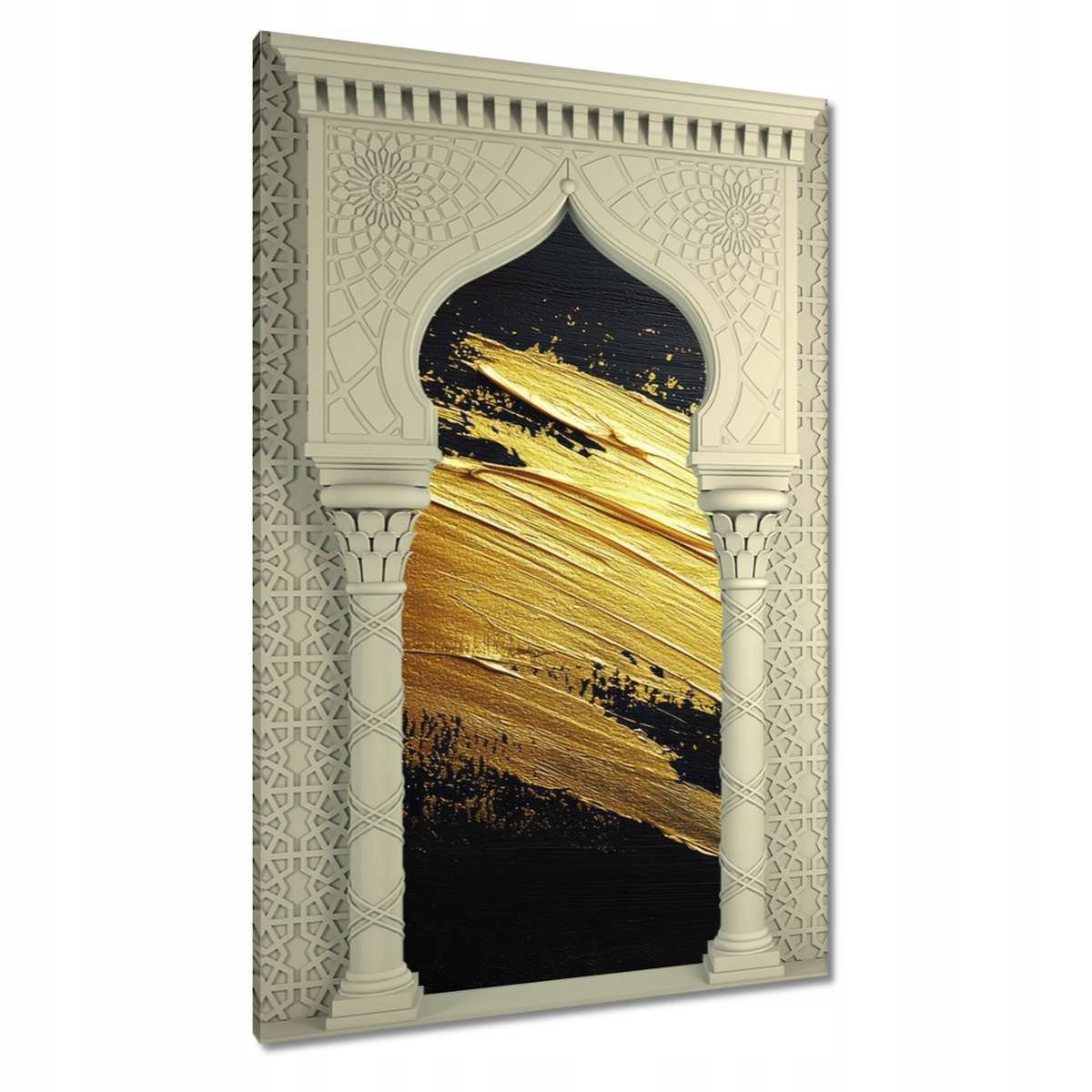 Obrazy 80x120 Zlaté šumění štětcem