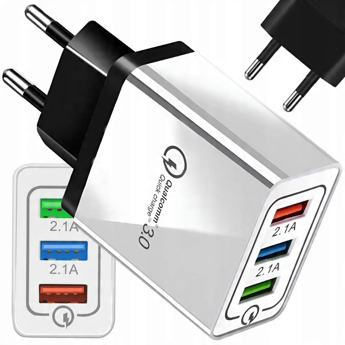 

Szybka Ładowarka Sieciowa Quickcharge 3.0 3xUSB