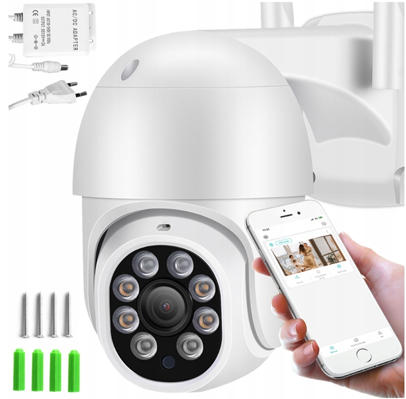 KAMERA WIFI IP SMART ZEWNĘTRZNA 1080p OBROTOWA FULL HD 2MP ZOOM 4x ALARMY