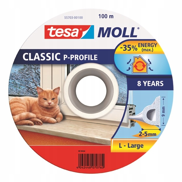 

Uszczelka samoprzylepna do okien pcv tesa P 100m