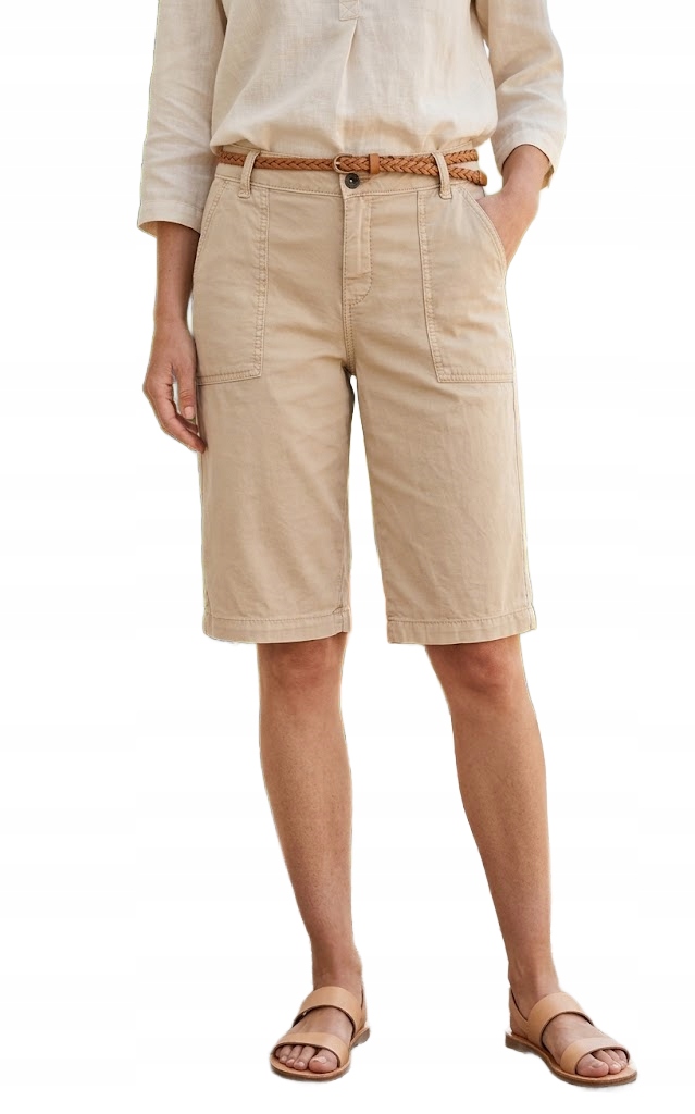 Camel Active Béžové Kraťasy S Lnem 29 6FA