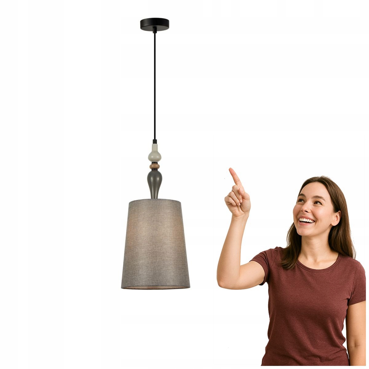 Závěsná lampa Nerom PND-22374C-BK Italux