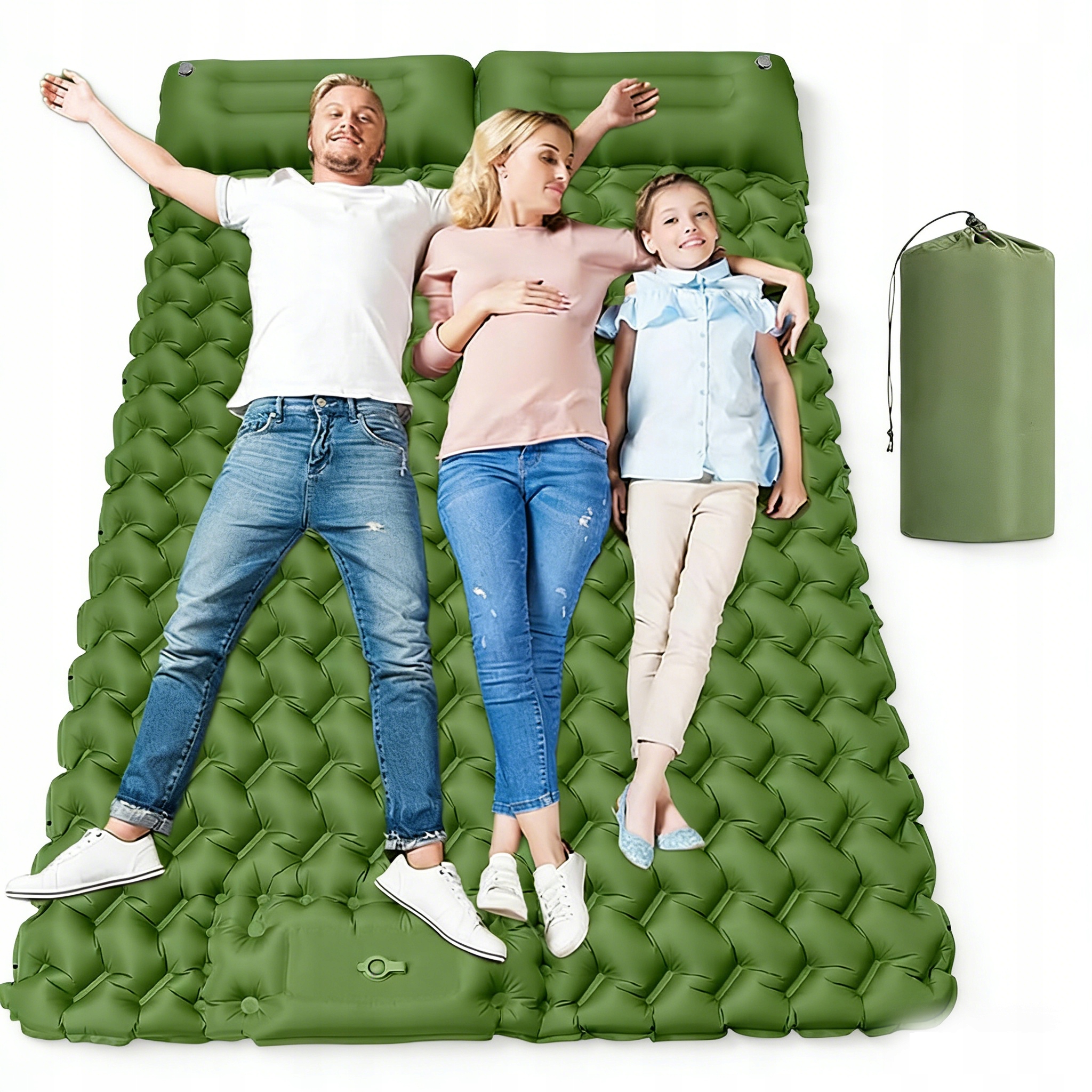 Dvojitá Samonafukovací Karimatka Kempingová Pro 2 Osoby Matrace 195x120