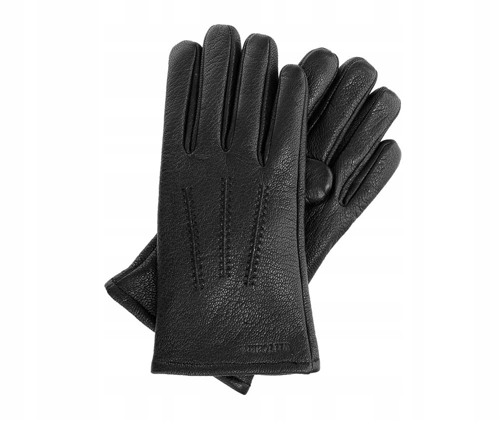 Pánské kožené zateplené rukavice Wittchen 44-6-703-1 S, Černé