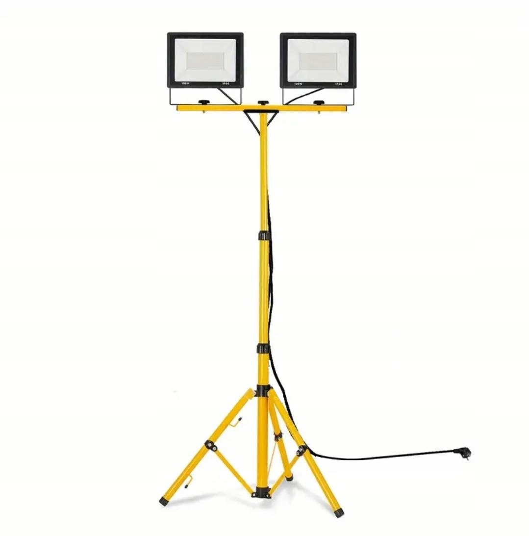 Pracovní lampa na stativu 2x Led reflektor 2x halogen 50W