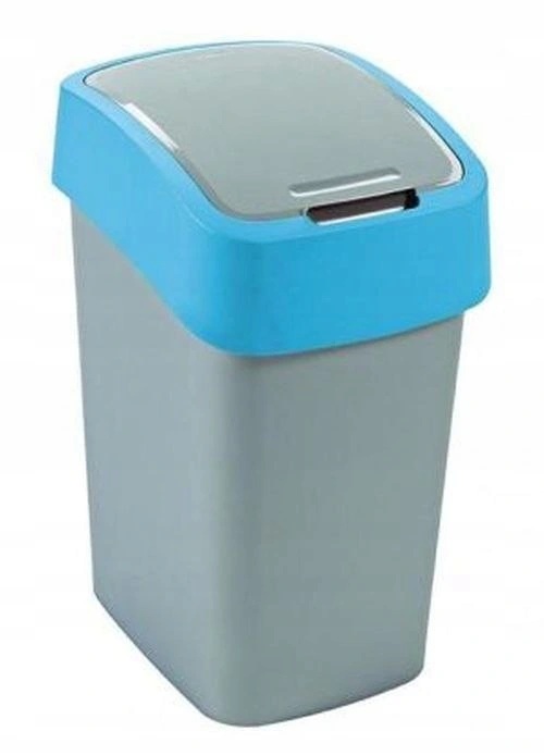 

Kosz na śmieci Flip Bin 10 L, srebrny/nieb. Curver