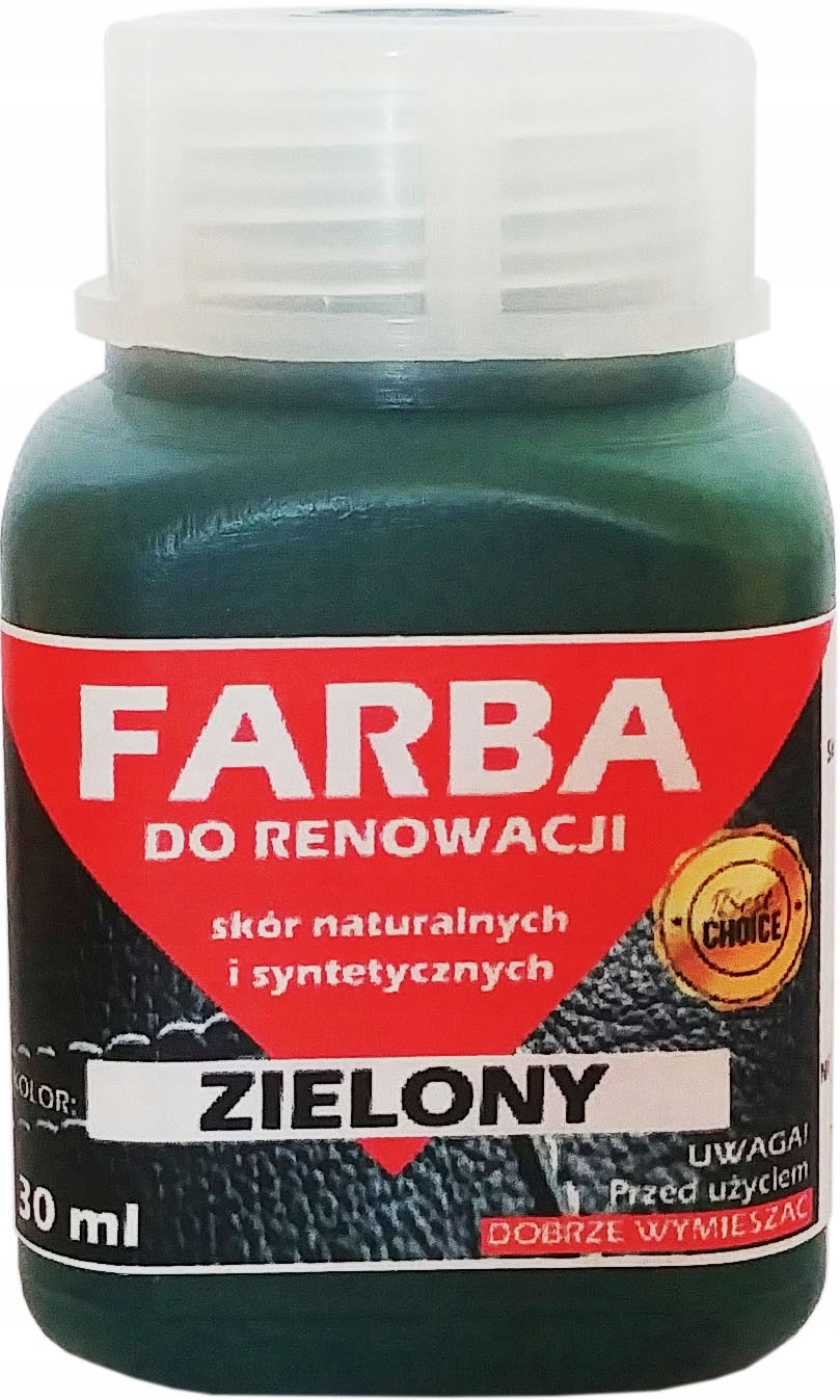 

Renowacja Skór Lakier Farba Tapicerki Zielony 30ml