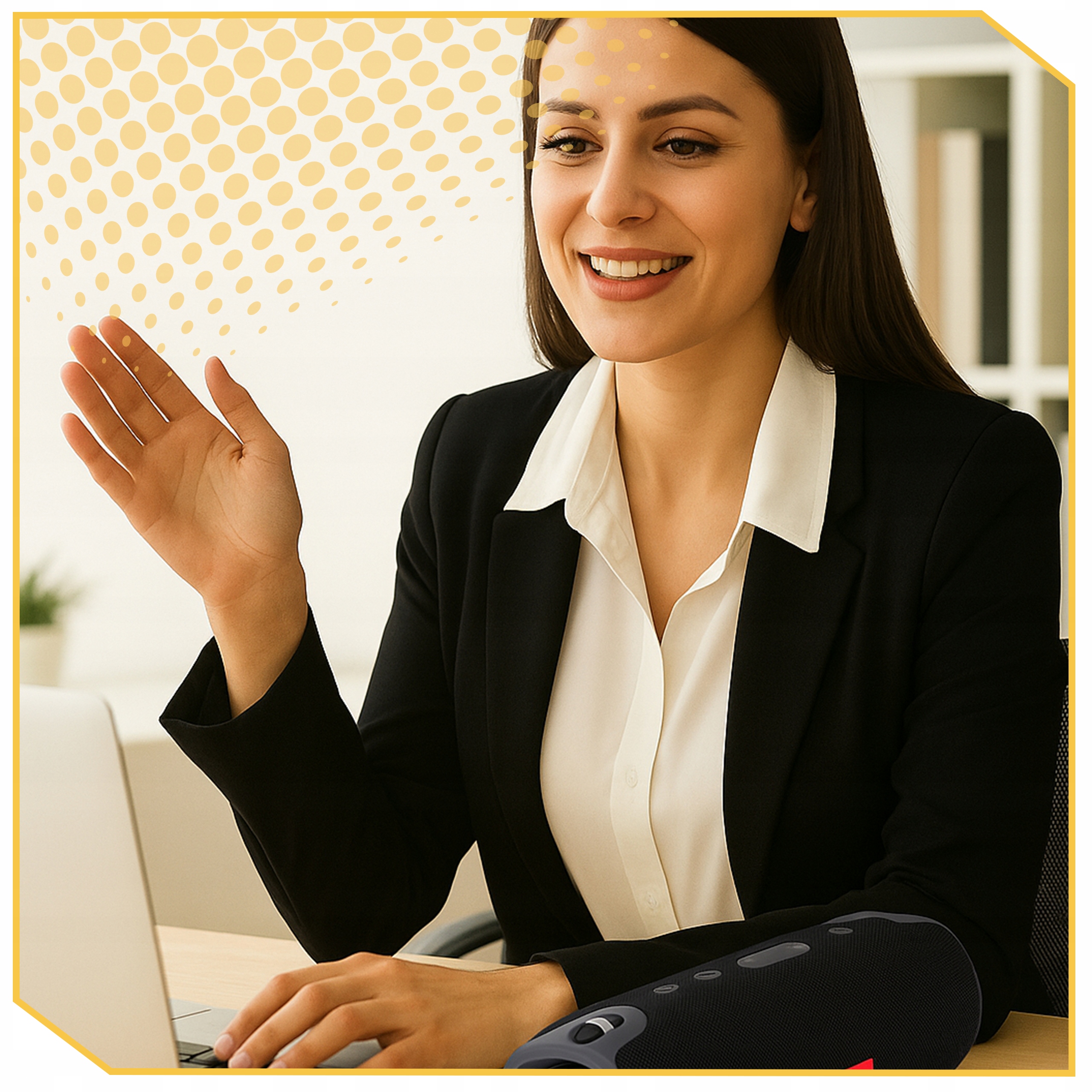 MOCNY GŁOŚNIK MOBILNY BEZPRZEWODOWY BLUETOOTH Z RADIO BASS PASKIEM NA RAMIE Kolor czarny