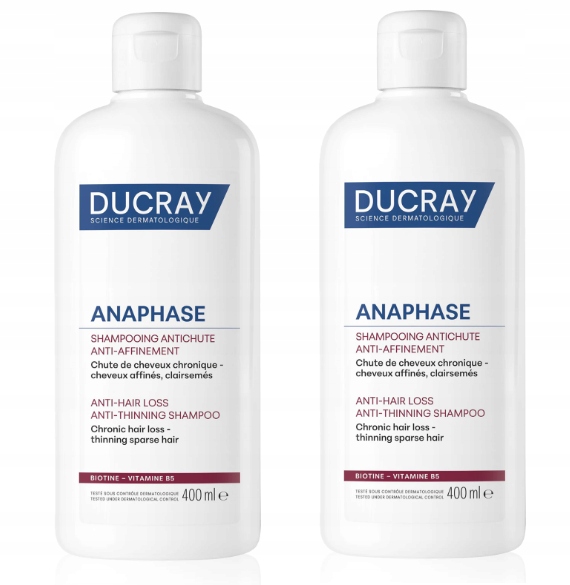 Ducray Anaphase Szampon przeciw wypadaniu włosów, 2 x 400 ml