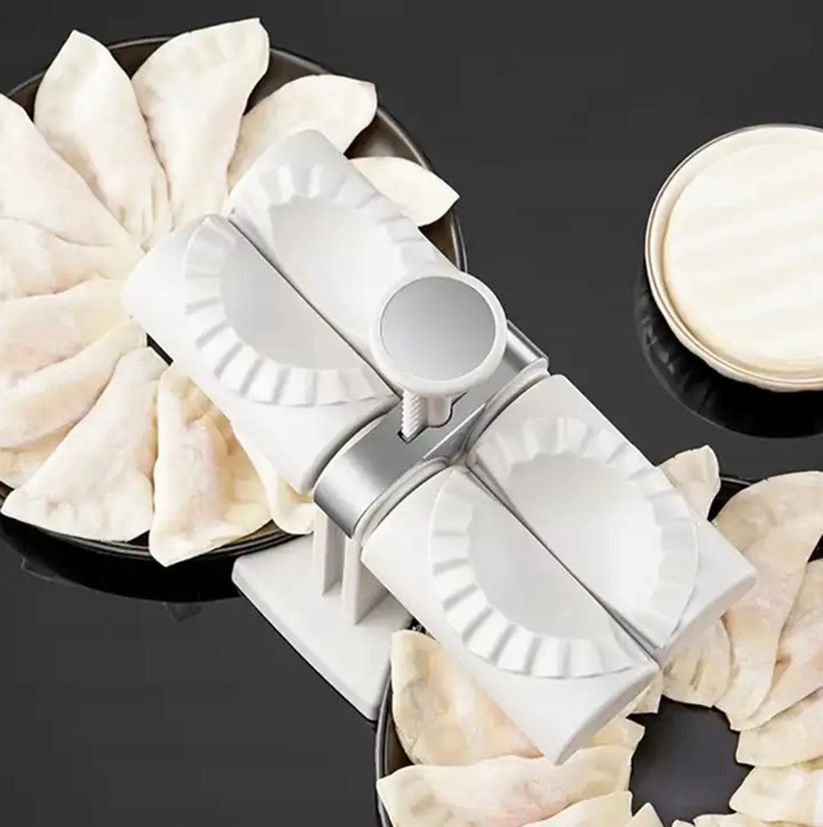 FORMA MASZYNKA DO ROBIENIA LEPIENIA PIEROGÓW PODWÓJNA PIEROGARKA DA88 Kolor dominujący biały