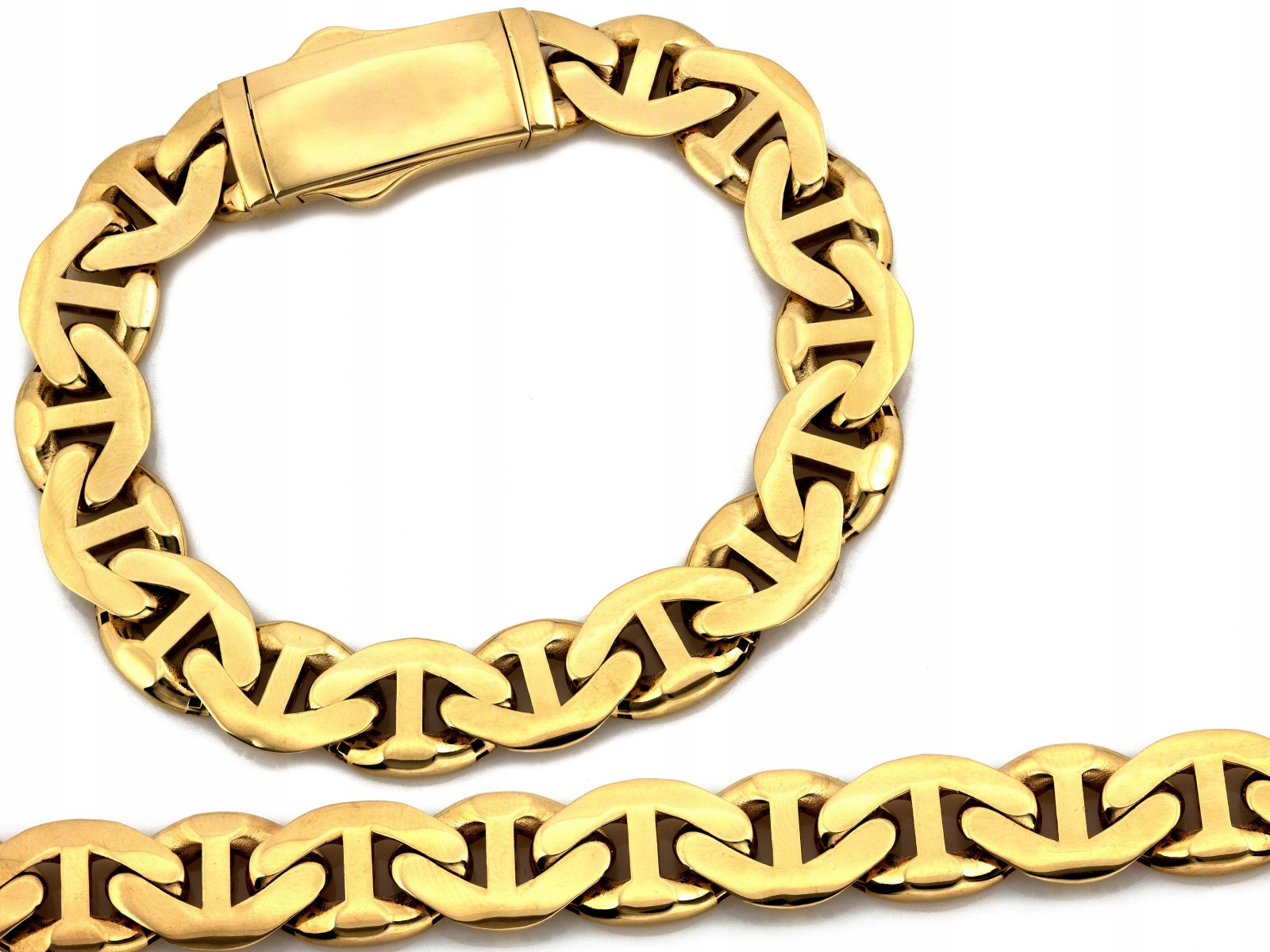 Pánský náramek Zlatý 585 14k Marina 26.65g 13.4mm jako Dárek, módní vzor