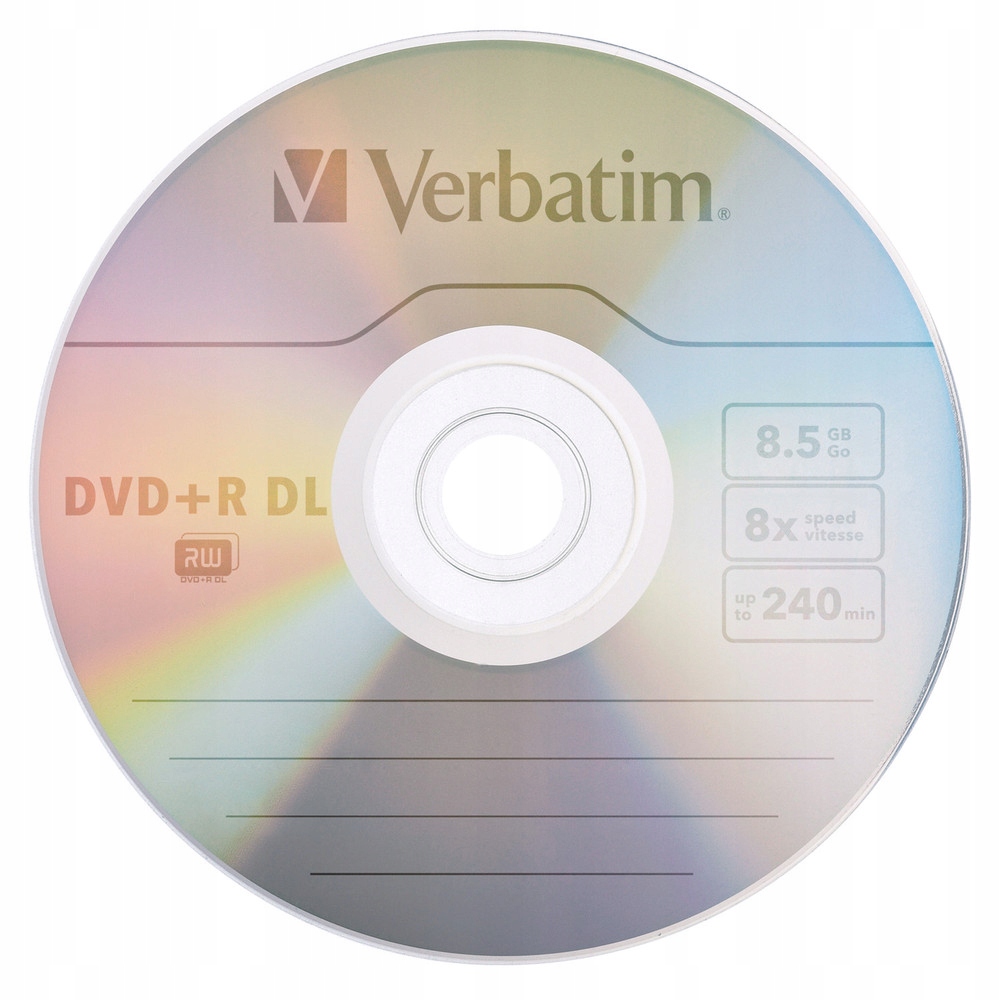 Dvd+r disky DL Verbatim Silver 8,5GB Cake 50 Ks