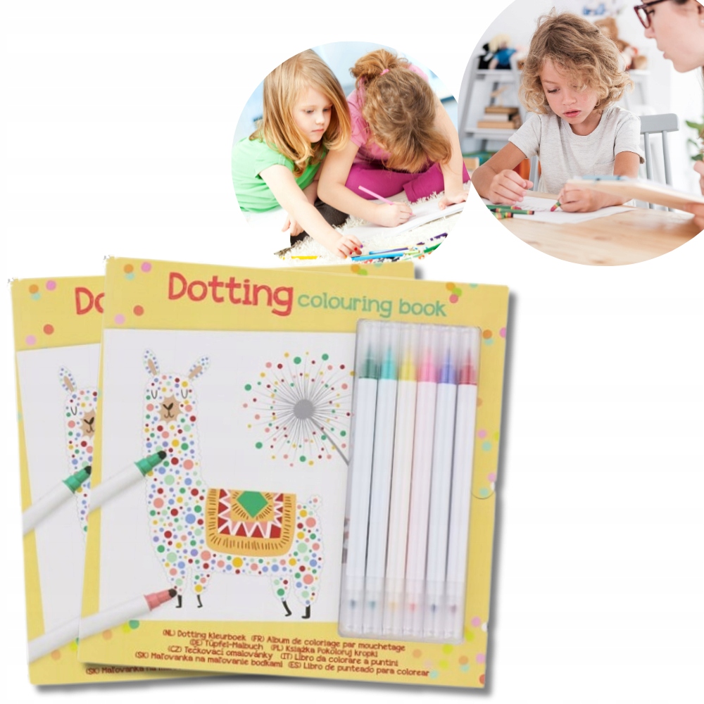 KOLOROWANKA Z PISAKAMI POKOLORUJ KROPKI ŻÓŁTA EAN (GTIN) 8720574741339