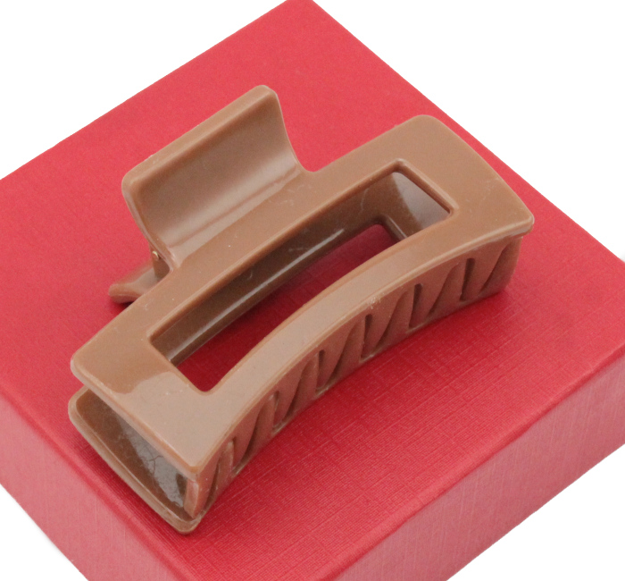 

Klamra Do Włosów Szczęka Okienko Beżowa 6 cm