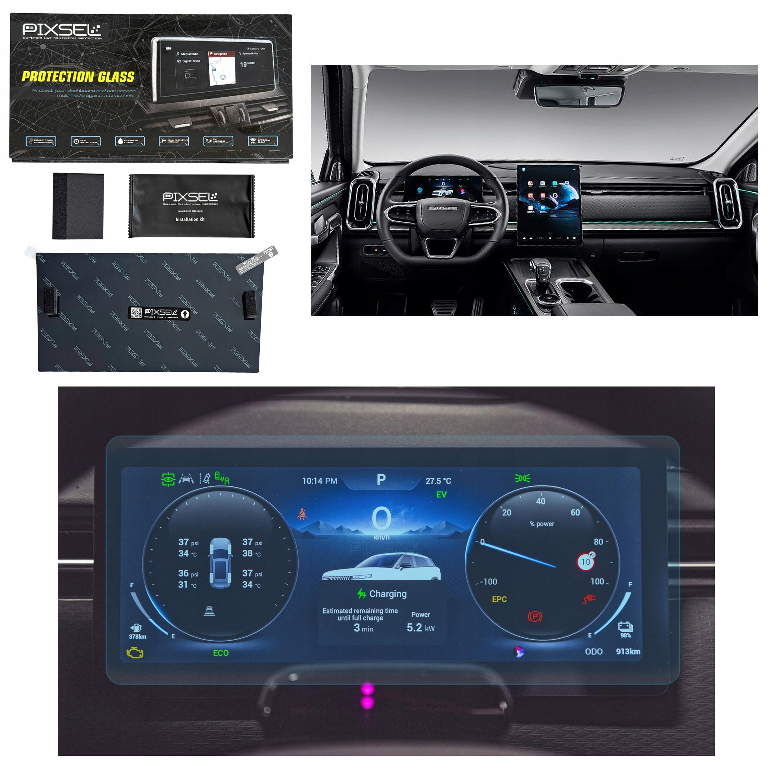 Antyodciskowe Matowe Szkło Ochronne Jaecoo 7-11.5“ 2023-