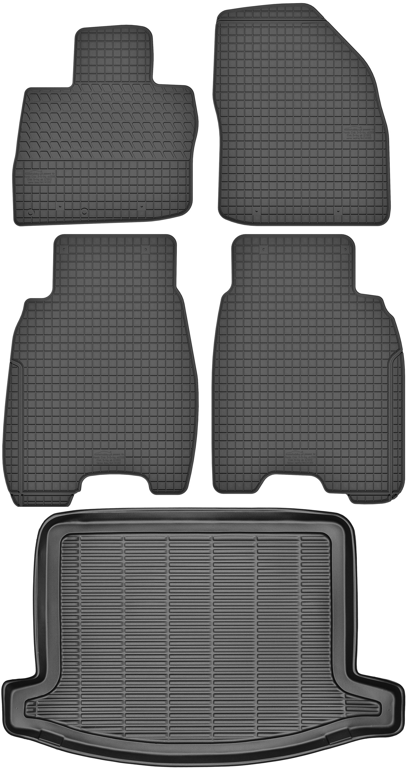 Килимки Max-Килимок резинові 910610+141202 5 el.