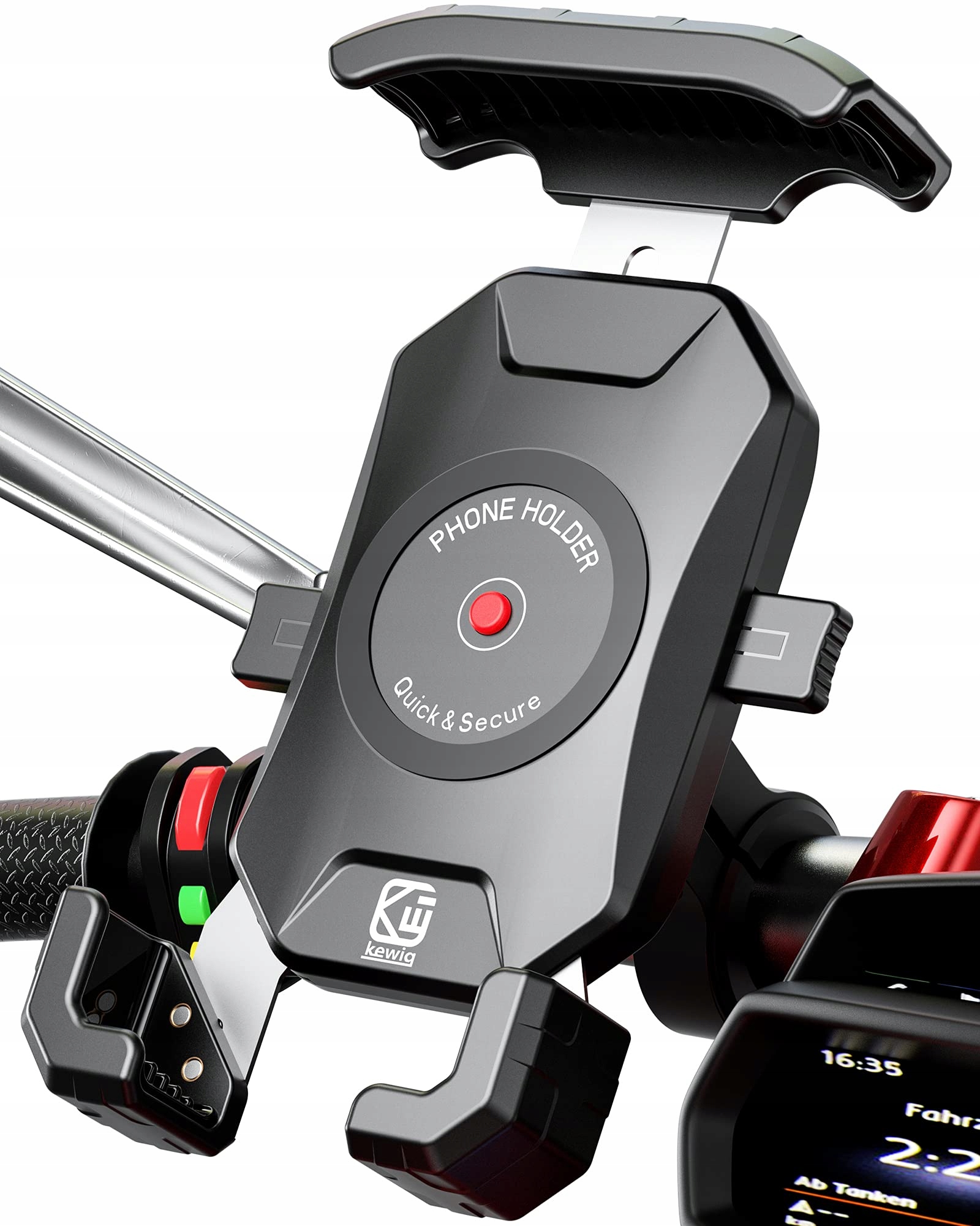 Držák na telefon na kolo Motocykl 4 7 Cali Brcovan Černý 360 Otočný