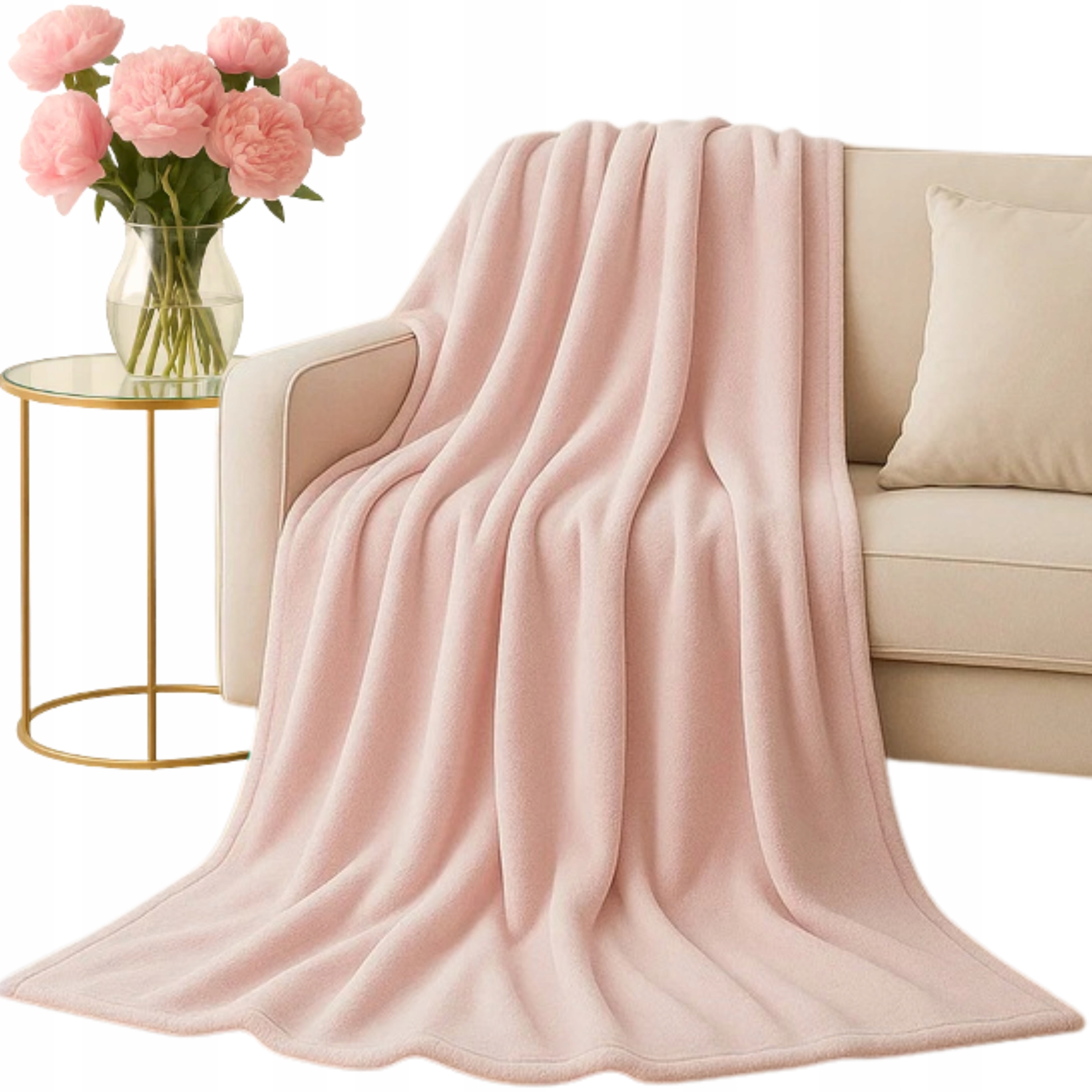 Deka z mikrovlákna Solo 250x300 pudrová XXL