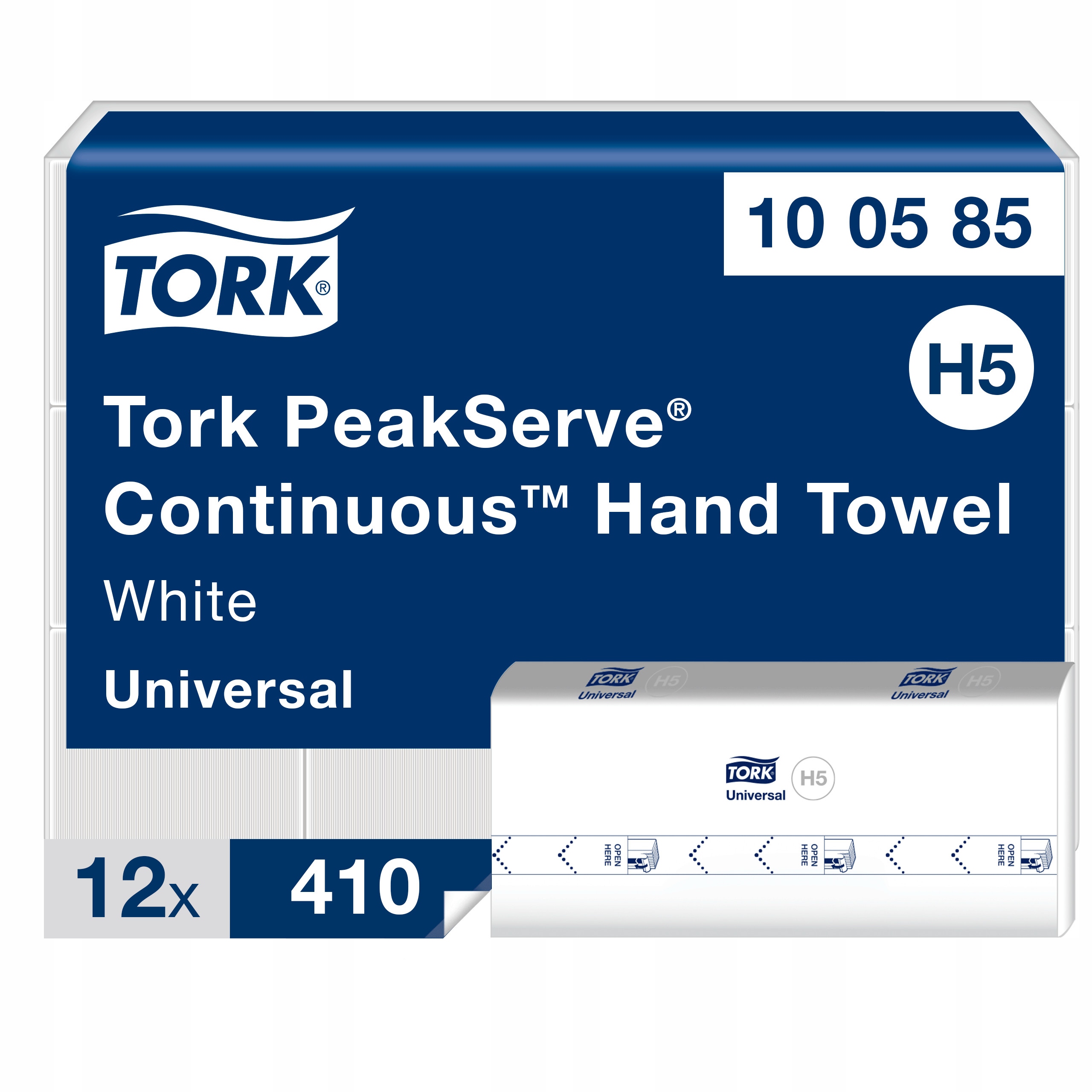 Tork 100585 Ręcznik PeakServe H5 łącznie 4920 listków biały ekonomiczny.