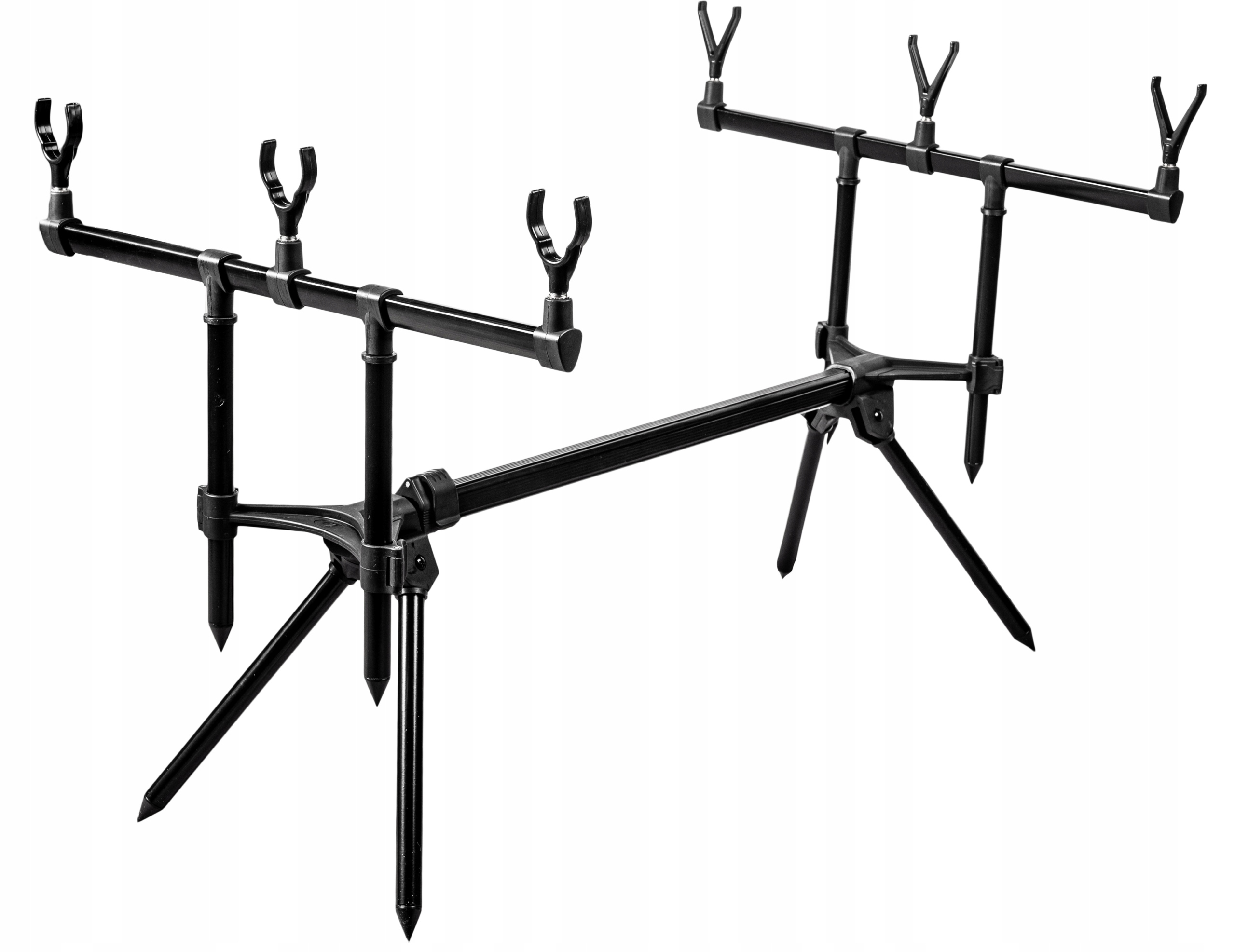 RODPOD STOJAK STANOWISKO KARPIOWE GRUNTOWE 3 WĘDKI CZARNE Marka Miracle Fish