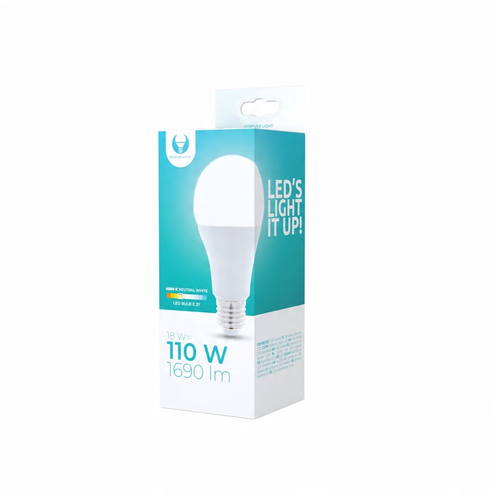 

Żarówka Led E27 A65 18W 230V 4500k 1690lm Neutrał