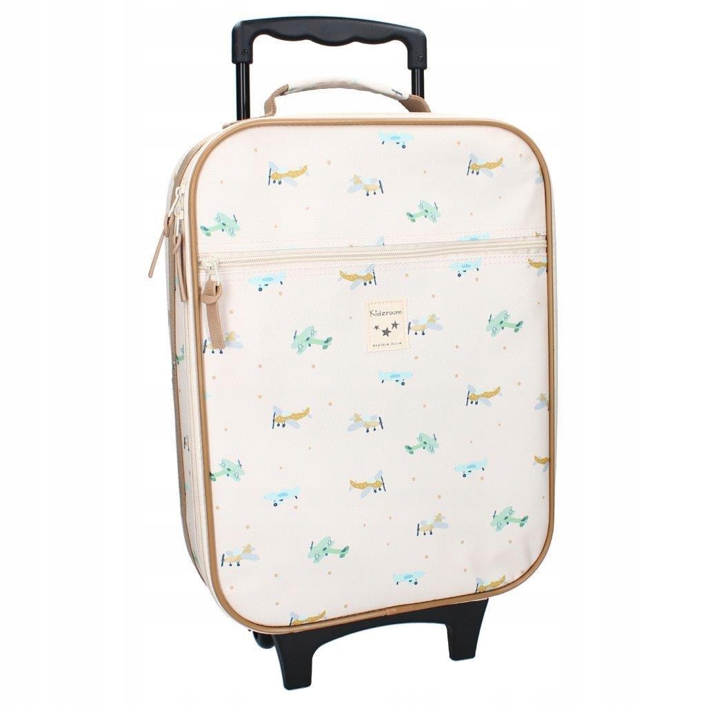 Dětský kufr Kidzroom Small Aeroplane Beige
