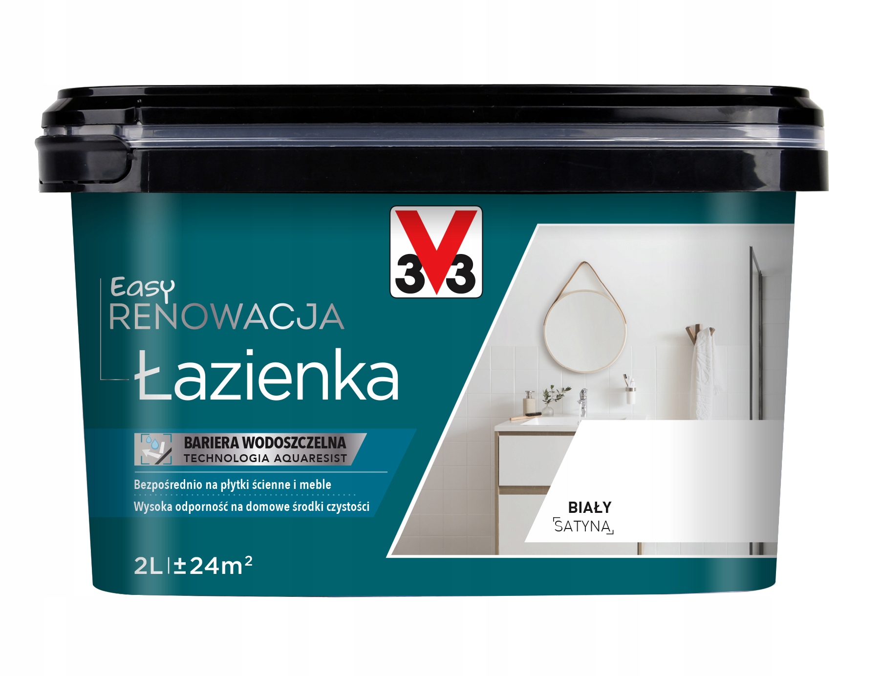 V33 Farba Renowacja Easy Łazienka 2l Biały