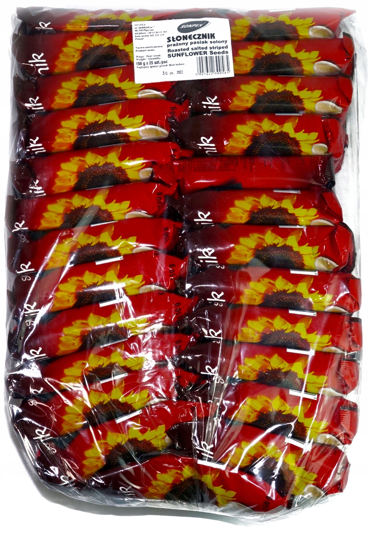 Sonpex Słonecznik Prażony Solony z przyprawami 150g x 25szt.