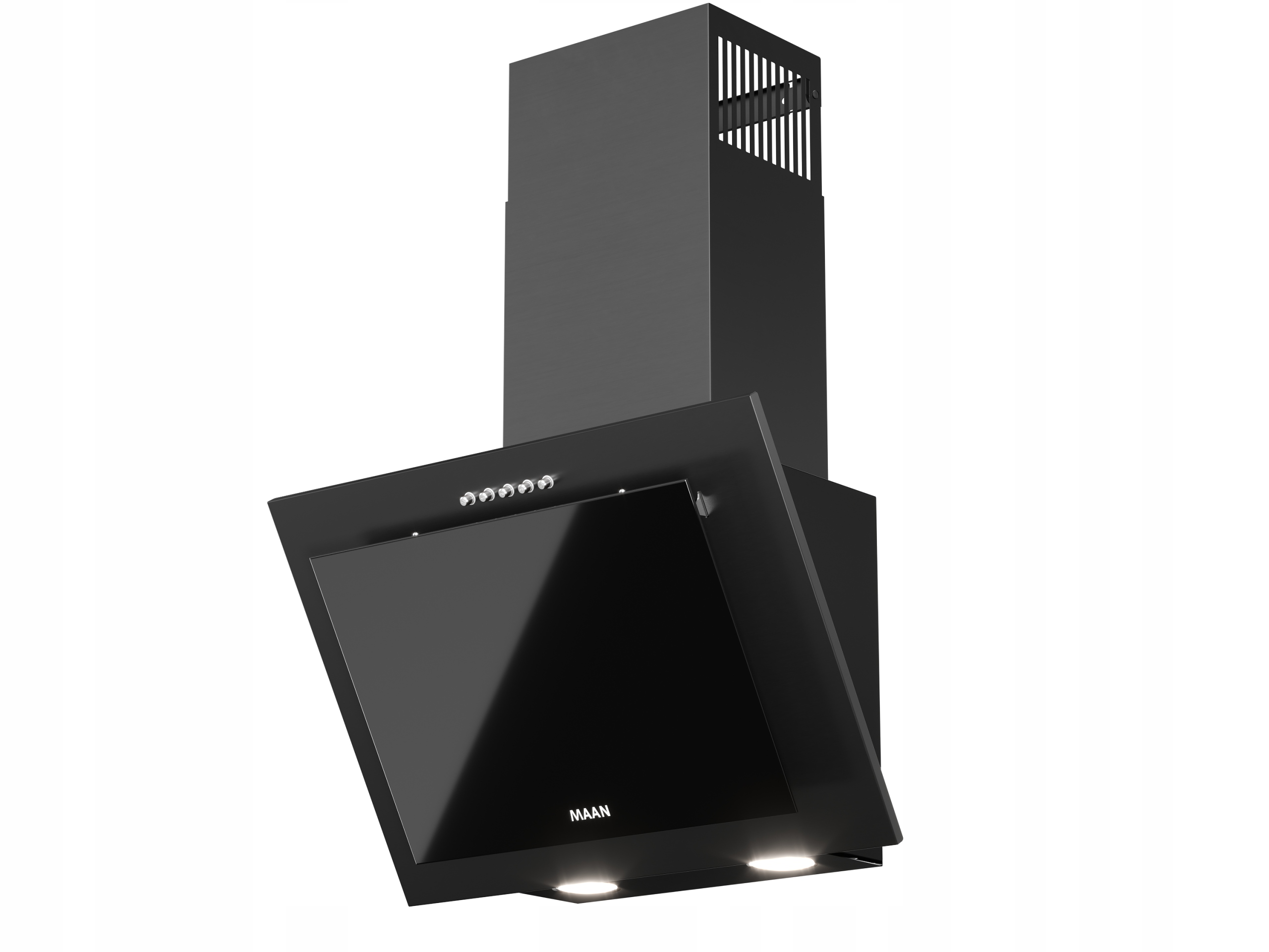 Okap kuchenny kominowy eco Vertical Pg 50 cm Czarny Przyścienny 310 m3/h