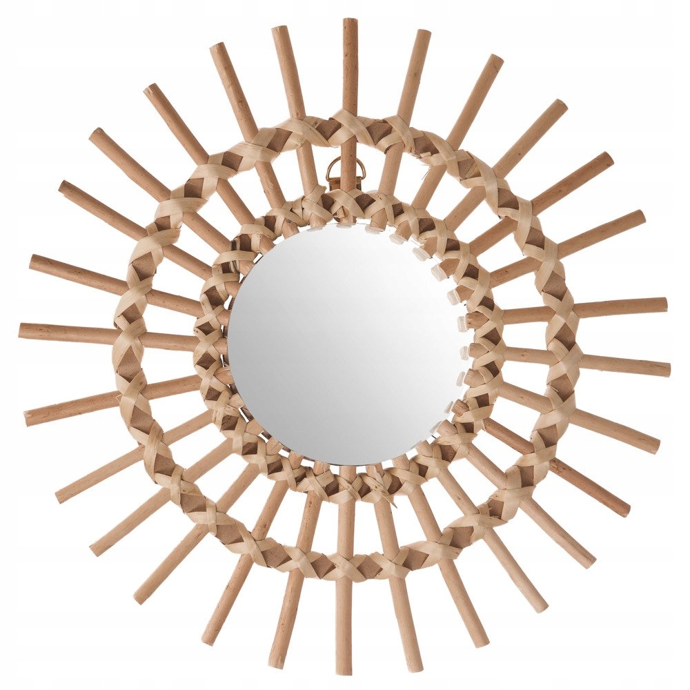 

Lustro Do Przedpokoju Boho Okrągłe Wiklina 30cm