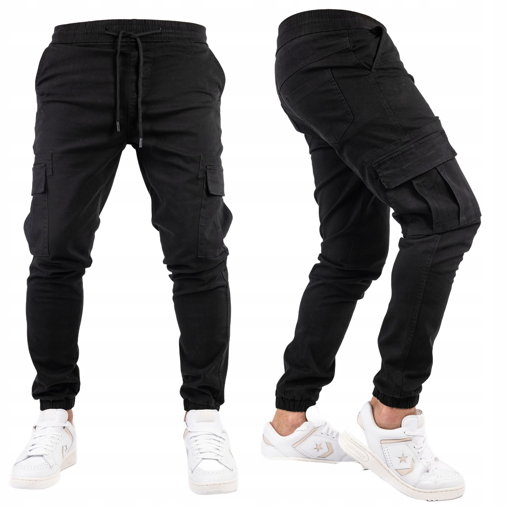 Pánské kalhoty Joggery kapsáče Černé Loresto vel.