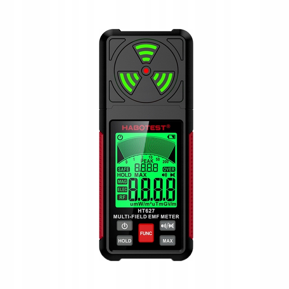 Habotest HT627 miernik pola elektromagnetycznego wyświetlacz LCD na baterie