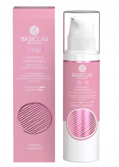 BasicLab Odżywka nawilżająca włosy cienkie pozbawione objętości 250 ml