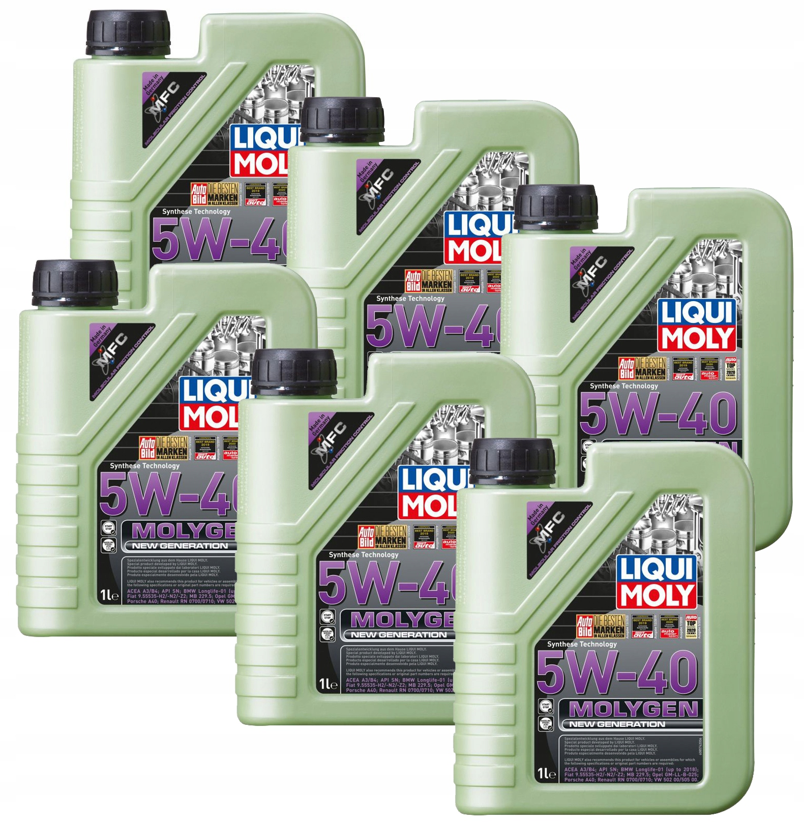 Olej Liqui Moly Molygen New Generation 5W40 6L A3/B4 Diesel Benzín