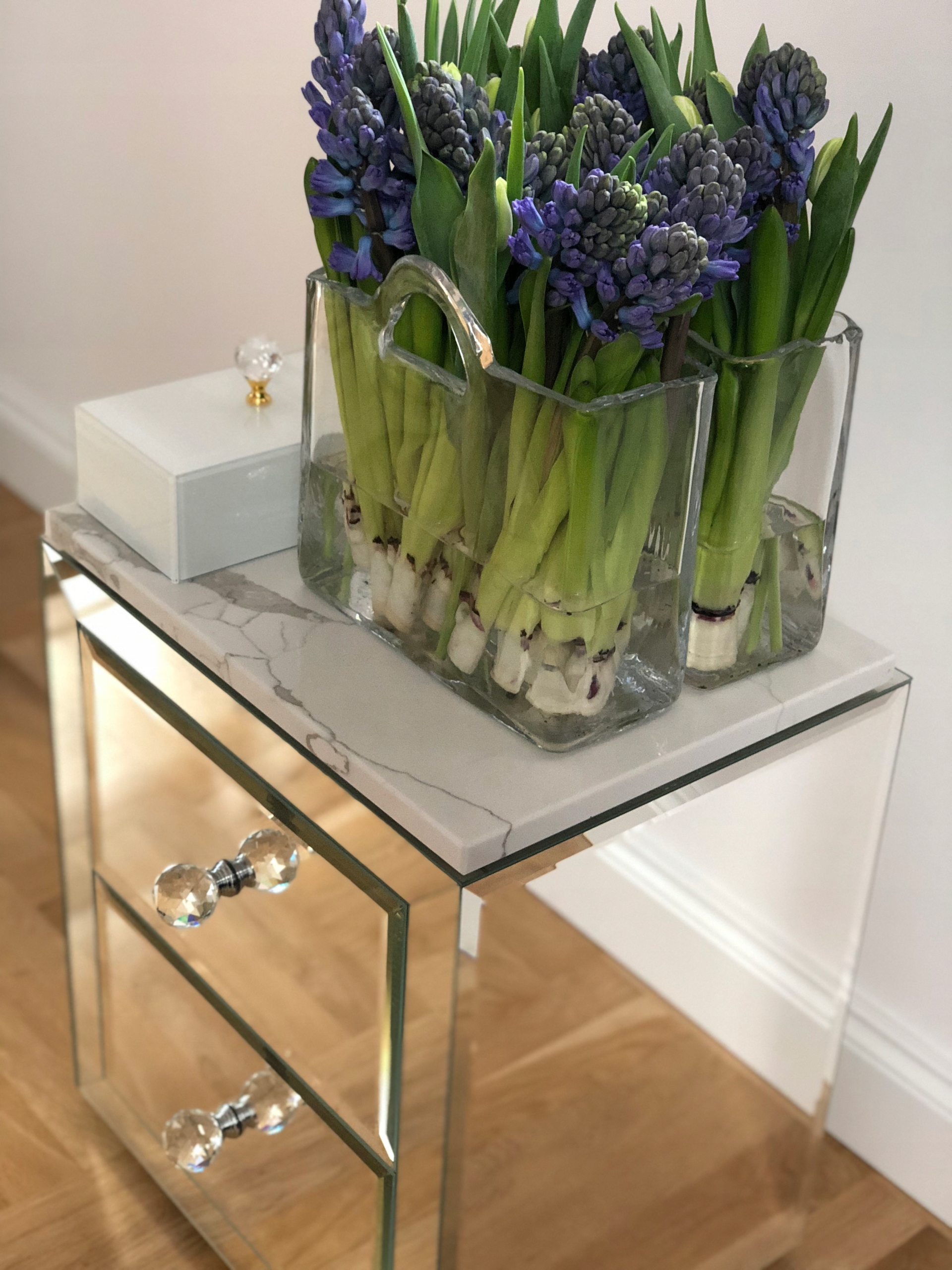 Konsola Glamour lacobel czarny stelaż chrom Liczba szuflad 1