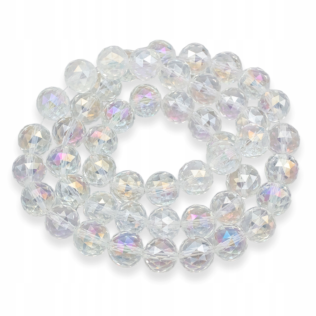 Korálky Galvanické sklo 15x16mm 45ks/74cm/nic