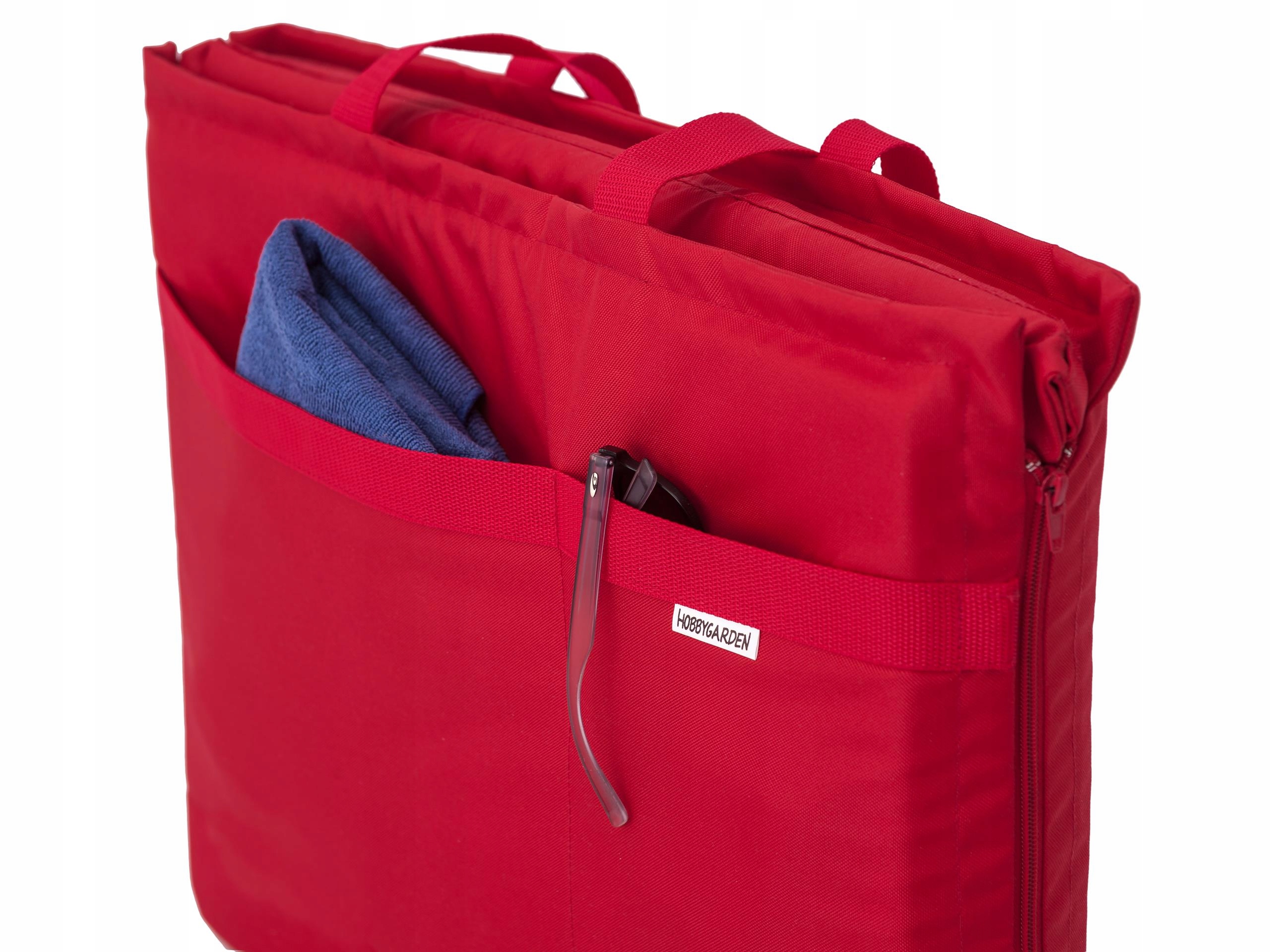 MATA NA KAMIENISTE PLAŻE DO CHORWACJI WODOODPORNA PIANKOWA TORBA 2w1 177x54 Kolor dominujący czerwony